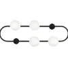 Candeeiro De Parede Para 4 Lampadas Preto 70 Cm Yango