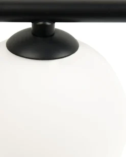 Candeeiro De Parede Para 4 Lampadas Preto 70 Cm Yango
