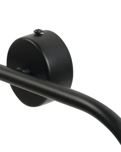 Candeeiro De Parede Para 4 Lampadas Preto 70 Cm Yango