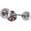 Candeeiro De Parede Para 2 Lampadas Prateado Ramis