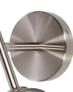 Candeeiro De Parede Para 2 Lampadas Prateado Ramis