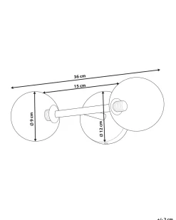 Candeeiro De Parede Para 2 Lampadas Prateado Ramis