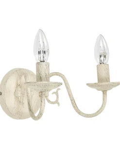 Candeeiro De Parede Para 2 Lampadas Branco Brithon