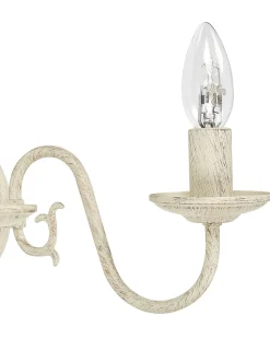Candeeiro De Parede Para 2 Lampadas Branco Brithon