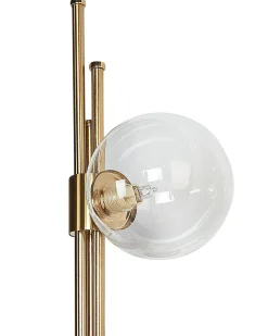 Candeeiro De Parede Para 3 Lampadas Em Metal Dourado Tulija