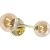 Candeeiro De Parede Para 2 Lampadas Dourado Ramis