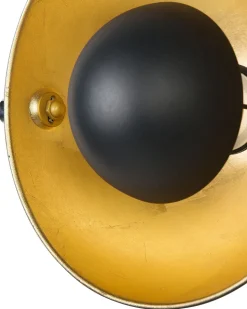 Candeeiro De Parede Preto E Dourado Thames Ll
