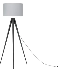 Candeeiro De Pe 156 Cm Cinzento E Preto Stiletto