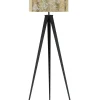 Candeeiro De Pe 156 Cm Dourado E Preto Stiletto