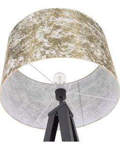 Candeeiro De Pe 156 Cm Dourado E Preto Stiletto