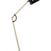 Candeeiro De Pe Articulado Em Madeira E Metal Preto 175 Cm Hetton