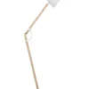Candeeiro De Pe Articulado Em Madeira E Metal Branco 175 Cm Hetton