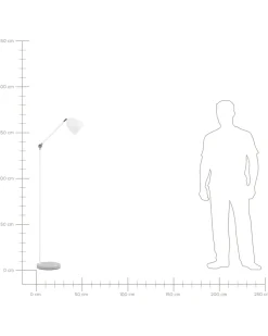 Candeeiro De Pe Branco 165 Cm Chanza