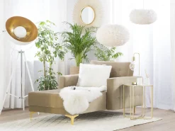 Candeeiro De Pe Branco E Dourado Thames Ii