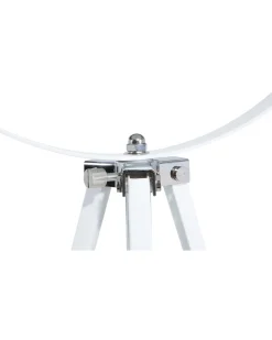 Candeeiro De Pe Branco E Dourado Thames Ii