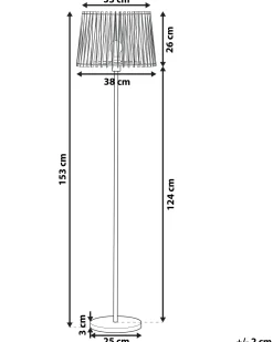 Candeeiro De Pe Castanho Claro 153 Cm Forge