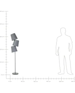 Candeeiro De Pe Cinzento 164 Cm Rio Grande