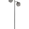 Candeeiro De Pe Com 2 Abajures Em Metal Cinzento 161 Cm Sherry