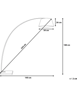 Candeeiro De Pe Com Abajur Preto 188 Cm Benue