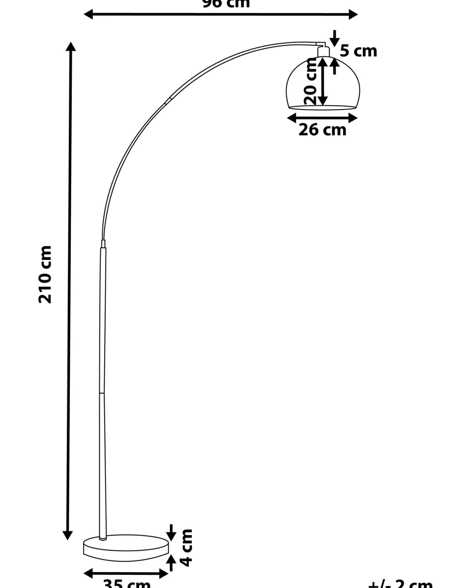 Candeeiro De Pe Cor De Cobre 210 Cm Paroo