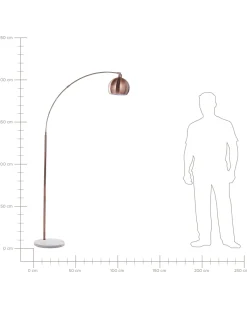 Candeeiro De Pe Cor De Cobre 210 Cm Paroo
