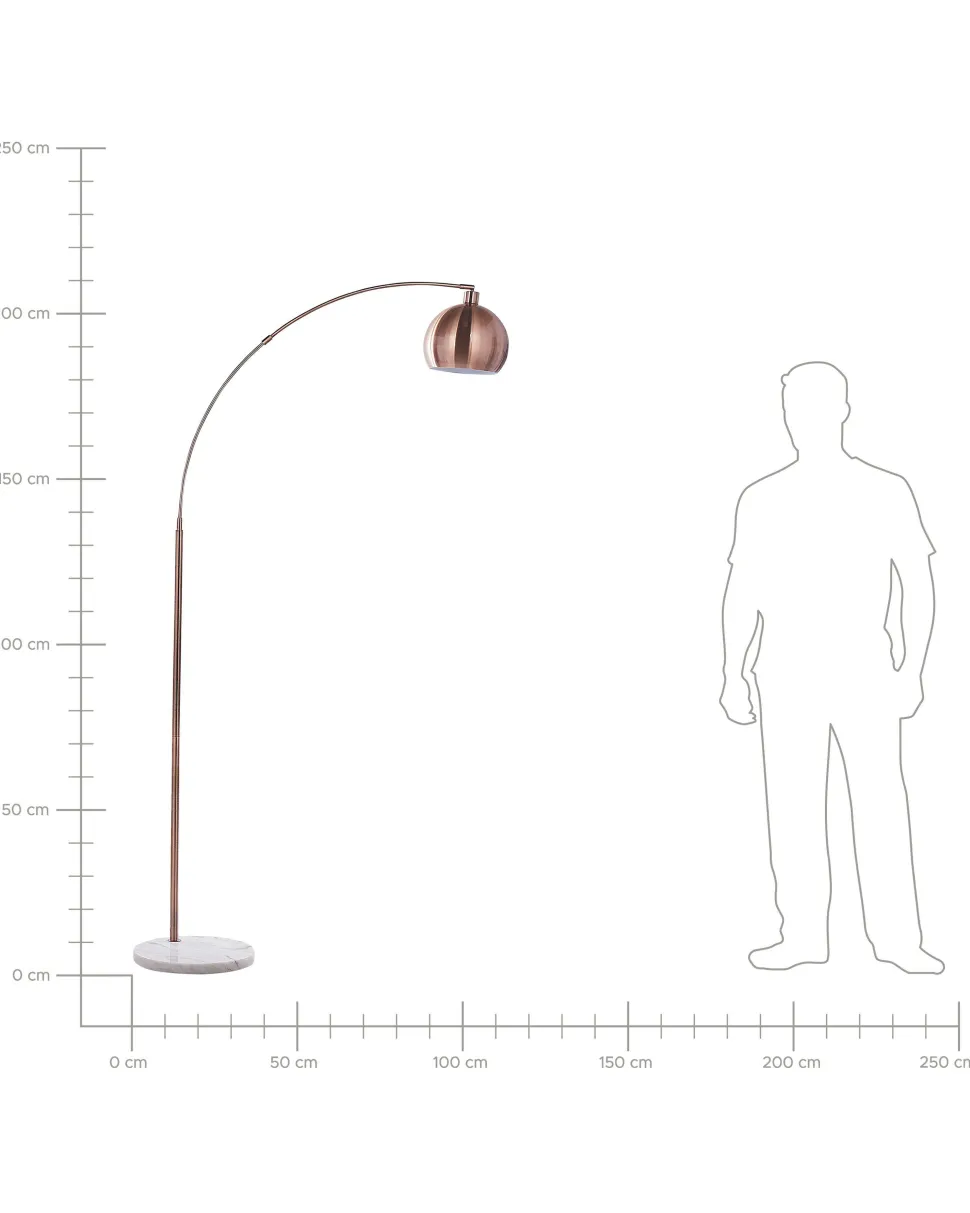 Candeeiro De Pe Cor De Cobre 210 Cm Paroo