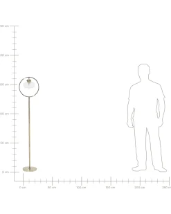 Candeeiro De Pe Dourado 165 Cm Severn
