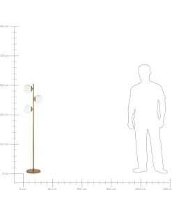 Candeeiro De Pe Dourado 153 Cm Wadi