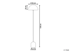 Candeeiro De Pe Em Metal Dourado 158 Cm Macasia
