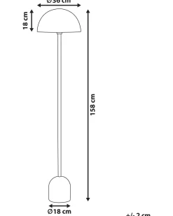 Candeeiro De Pe Em Metal Cor De Cobre 158 Cm Macasia