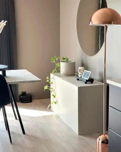 Candeeiro De Pe Em Metal Cor De Cobre 158 Cm Macasia