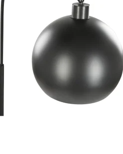 Candeeiro De Pe Em Metal Preto E Branco Gumara