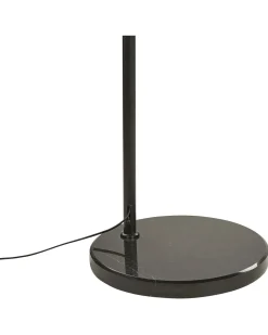 Candeeiro De Pe Em Metal Preto E Branco Gumara