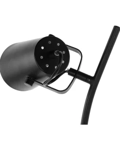 Candeeiro De Pe Em Metal Preto Flint