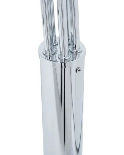 Candeeiro De Pe Em Metal Prateado Flinders