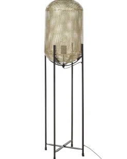 Candeeiro De Pe Em Metal Cor De Cobre E Preto 107 Cm Kamini