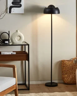 Candeeiro De Pe Em Metal Preto 148 Cm Senette