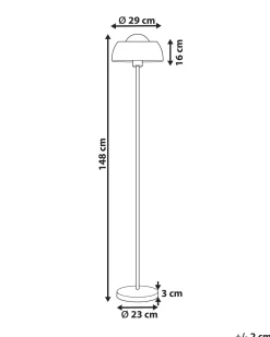 Candeeiro De Pe Em Metal Preto 148 Cm Senette