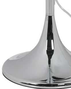Candeeiro De Pe Em Metal Prateado E Branco Evans