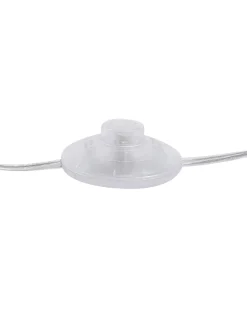 Candeeiro De Pe Em Metal Prateado E Branco Evans