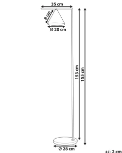 Candeeiro De Pe Em Metal Dourado 155 Cm Mocal