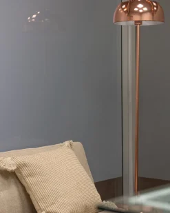 Candeeiro De Pe Em Metal Cor De Cobre 148 Cm Senette