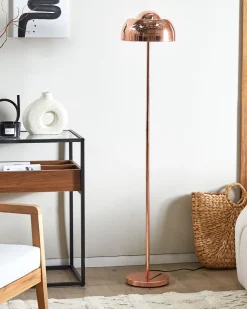 Candeeiro De Pe Em Metal Cor De Cobre 148 Cm Senette