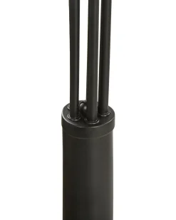Candeeiro De Pe Em Metal Preto E Dourado Anbesa