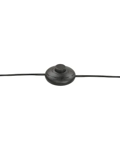 Candeeiro De Pe Em Metal Preto E Dourado Anbesa