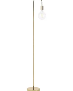 Candeeiro De Pe Em Metal Dourado Savena