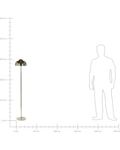 Candeeiro De Pe Em Metal Dourado 148 Cm Senette