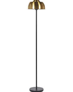 Candeeiro De Pe Em Metal Preto E Dourado 148 Cm Senette