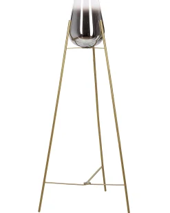 Candeeiro De Pe Em Metal Dourado 133 Cm Mena