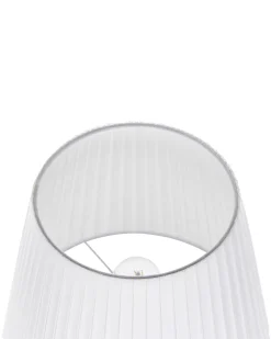 Candeeiro De Pe Em Metal Cor De Bronze E Branco Torysa